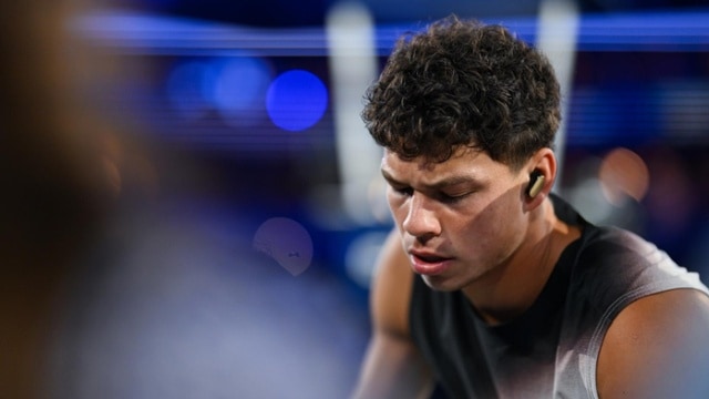 Ben Shelton on court at Arthur Ashe Stadium for the 2026 US Open semifinal
