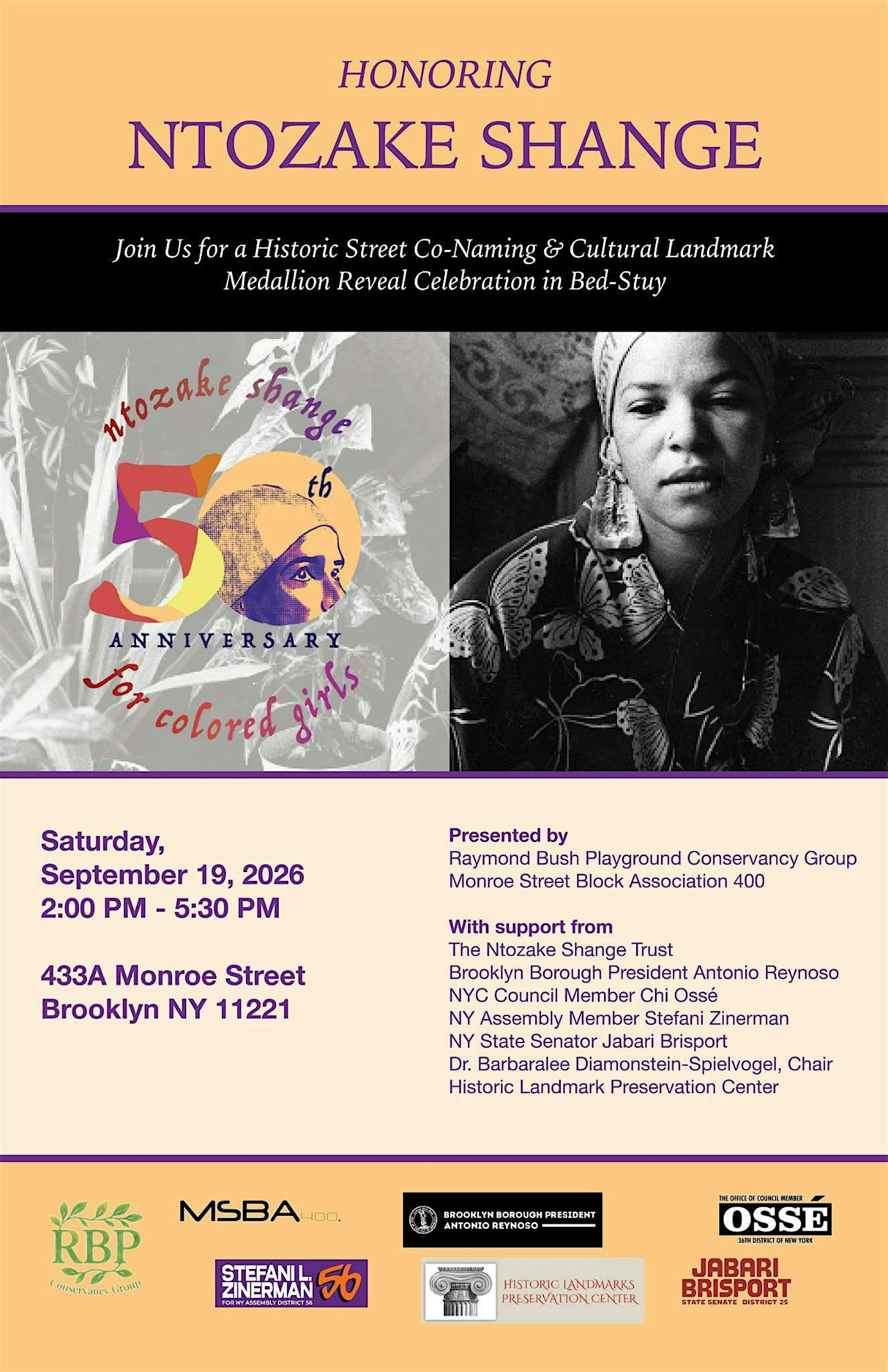 Bed-Stuy Is Putting Ntozake Shange’s Name on the Block Saturday
